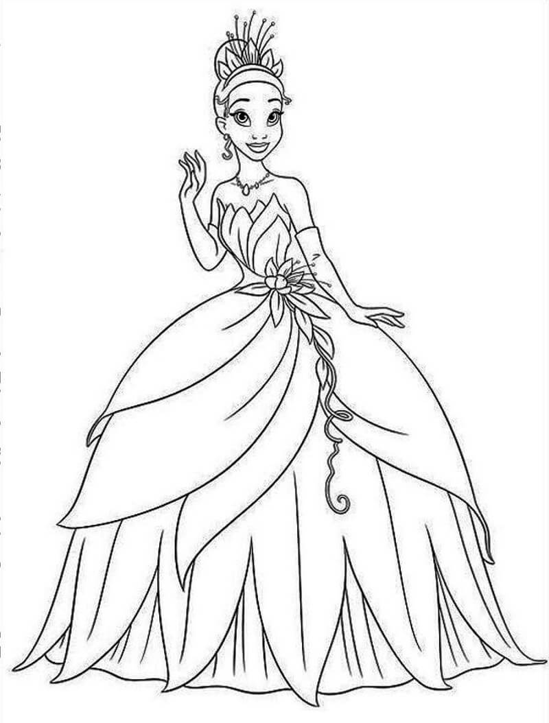 Tranh Tô Màu Công Chúa Tiana