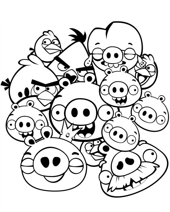 Tranh Tô Màu Angry Birds