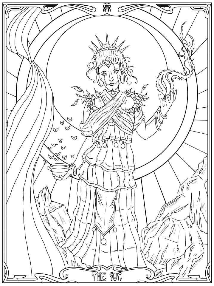 tranh to mau bai tarot cuc dep