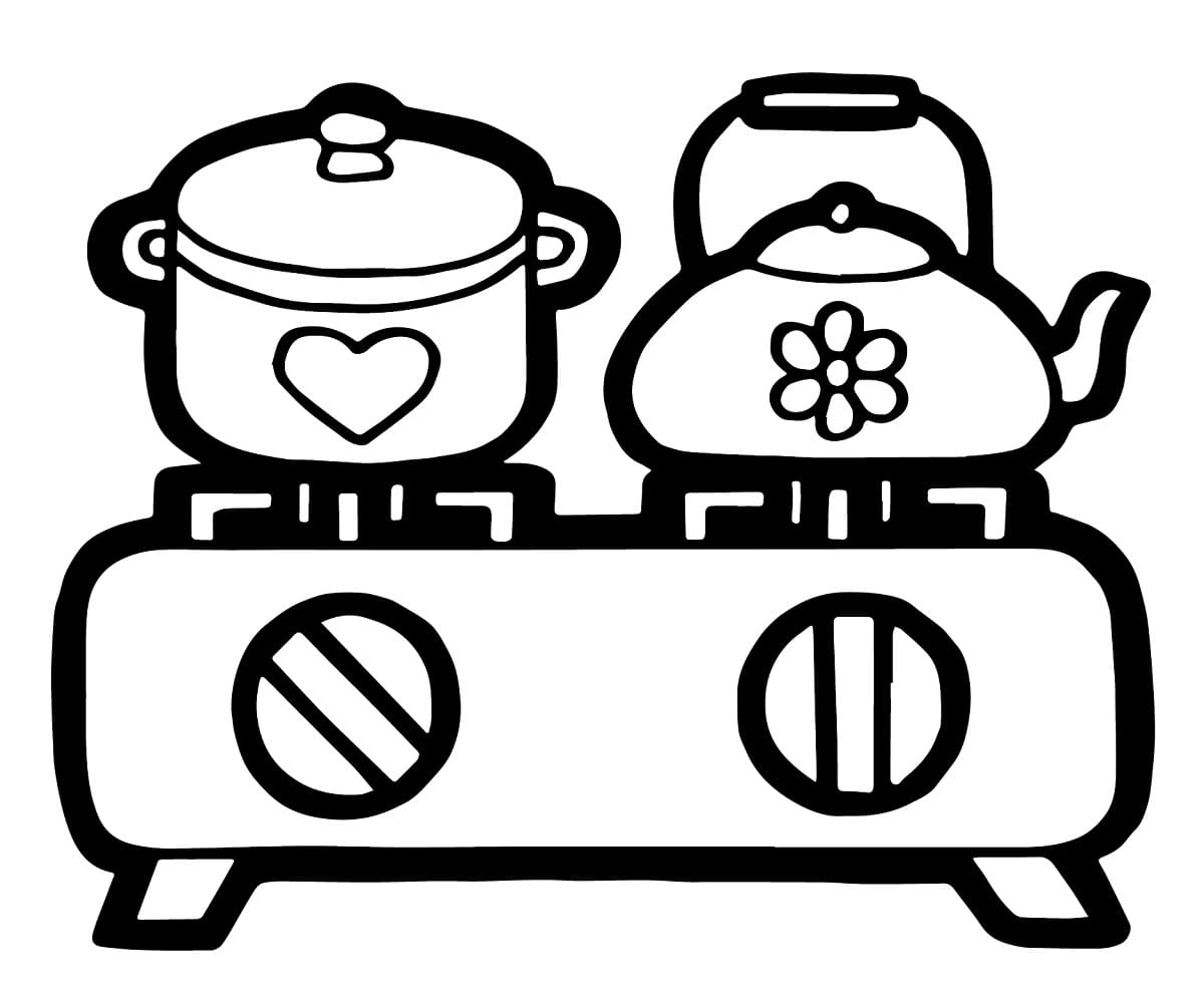 tranh to mau bep ga dep va don gian