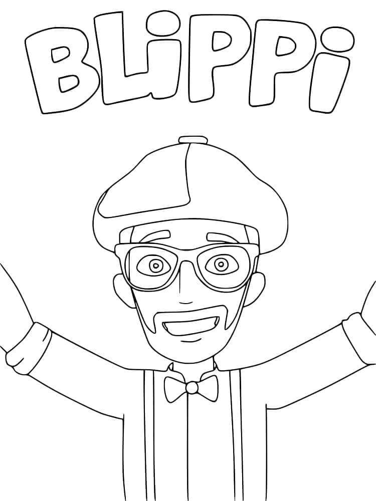 tranh to mau blippi vui mung