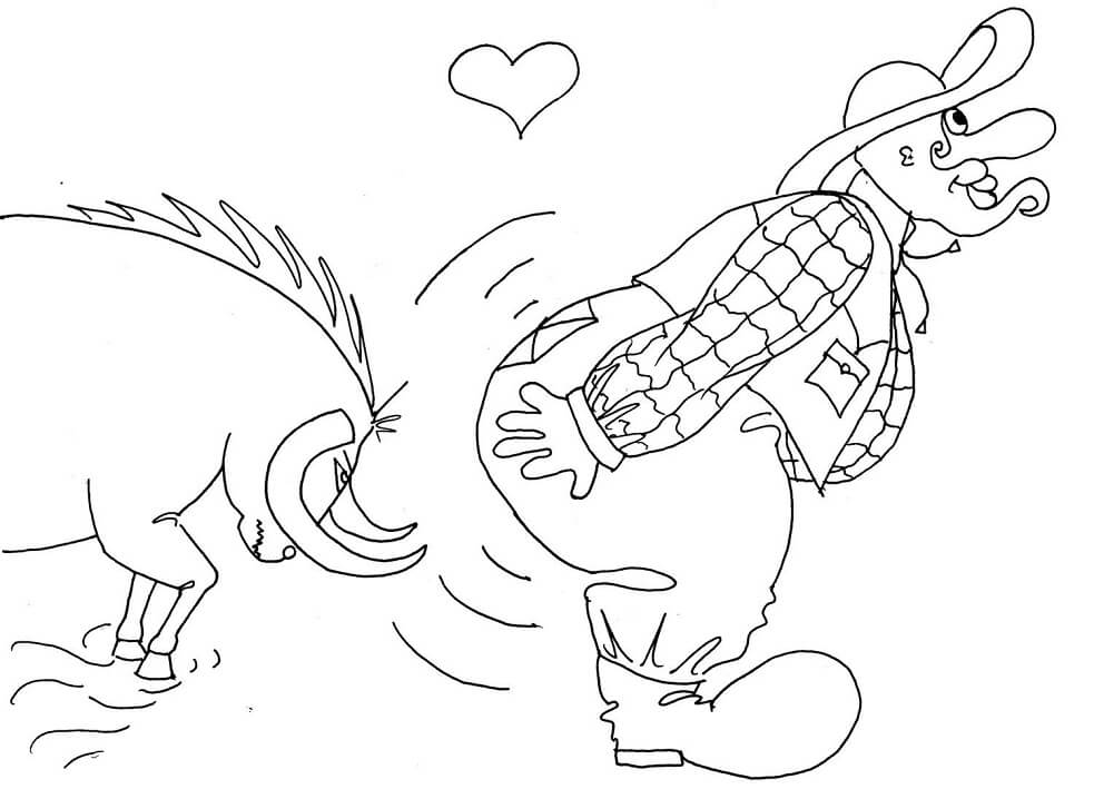 tranh to mau bo tot vui nhon