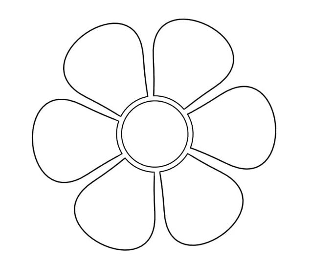 tranh to mau bong hoa 6 canh don gian nhat