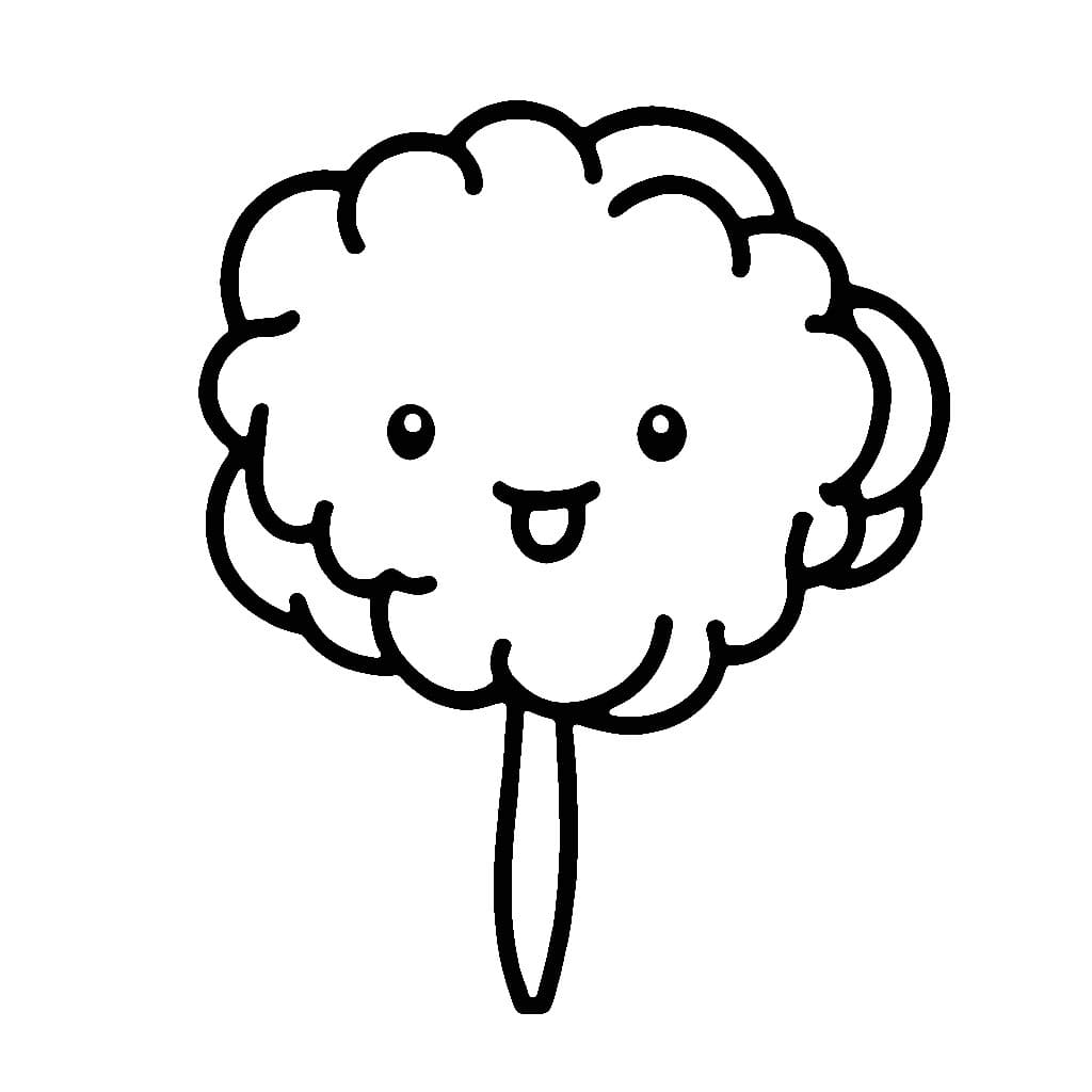 tranh to mau cay keo bong gon cute