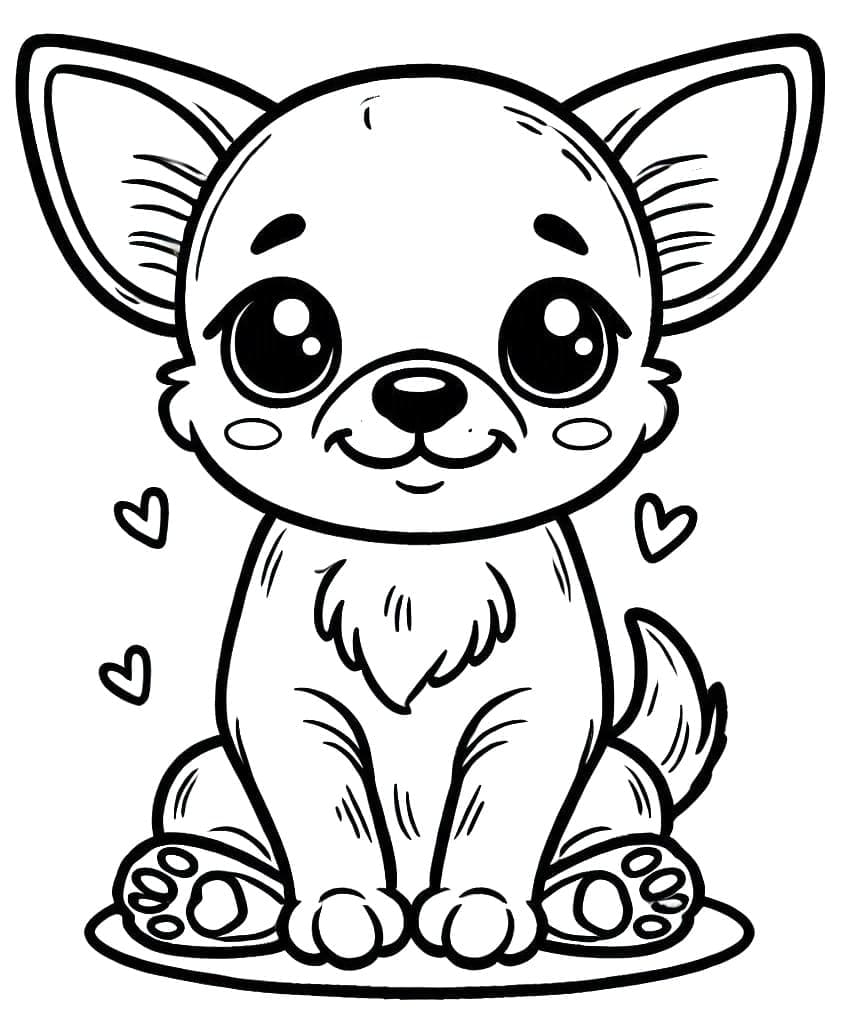 tranh to mau cho chihuahua vui ve 2