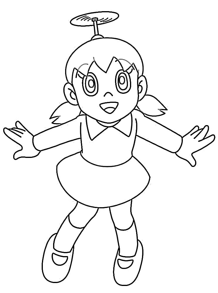 tranh to mau co be xuka vui ve