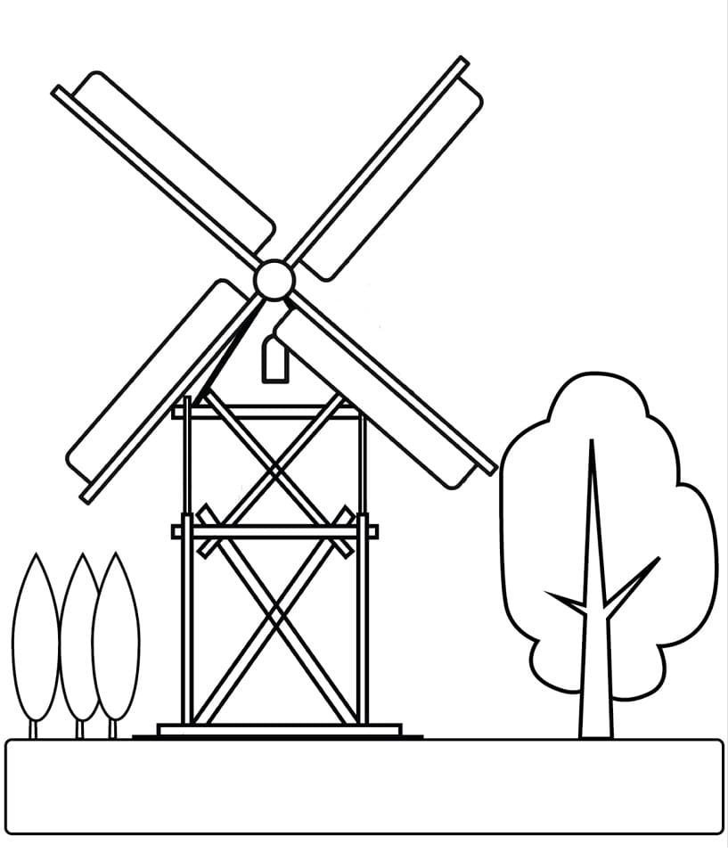 tranh to mau coi xay gio va cay