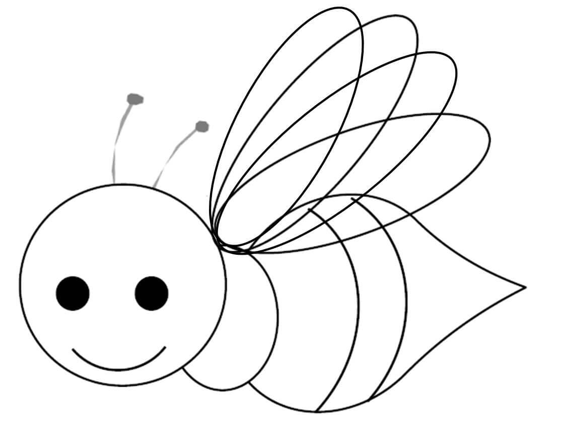 tranh to mau con ong dang yeu dang bay