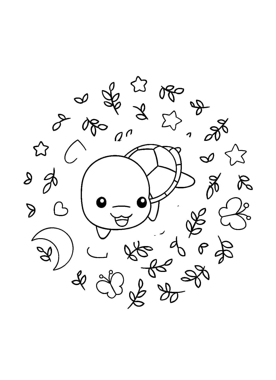 tranh to mau con rua cute