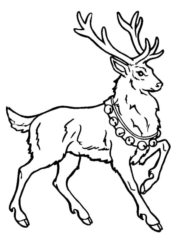 tranh to mau con tuan loc deo vong chuong