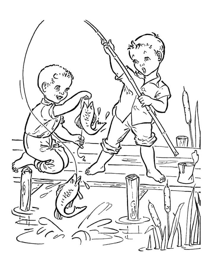 Tranh Tô Màu Câu Cá