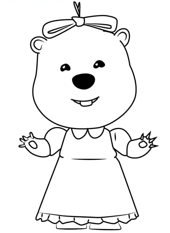 tranh to mau hai ly loopy xinh