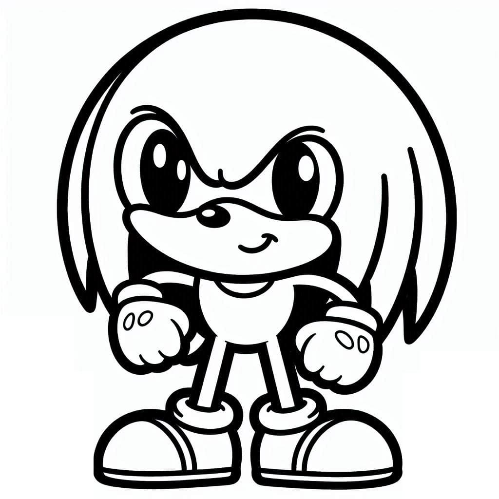 tranh to mau knuckles dang yeu