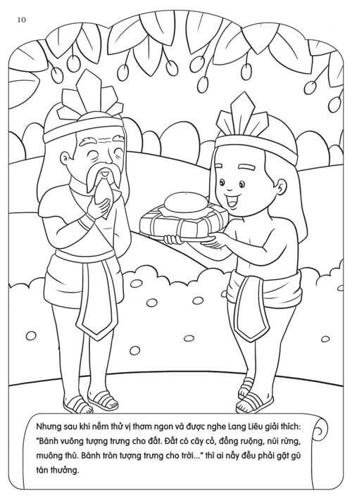 tranh to mau lang lieu dang banh cho vua cha