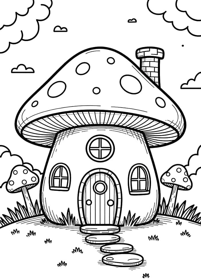 tranh to mau ngoi nha nam nho de thuong 1