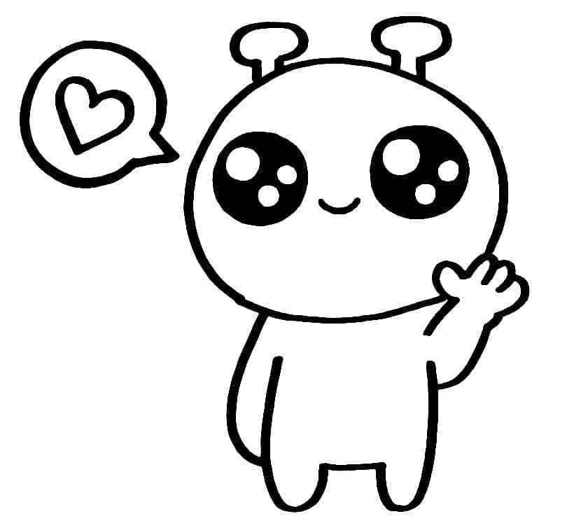 tranh to mau nguoi ngoai hanh tinh cute