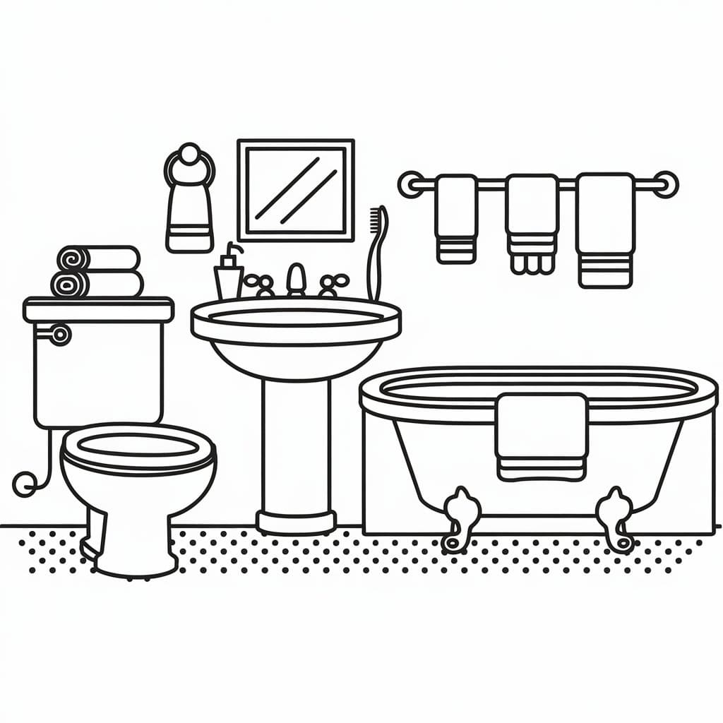 tranh to mau phong tam nho