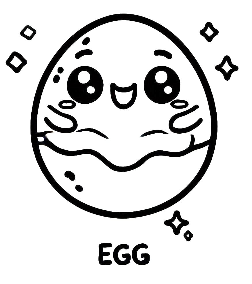 tranh to mau qua trung vui ve