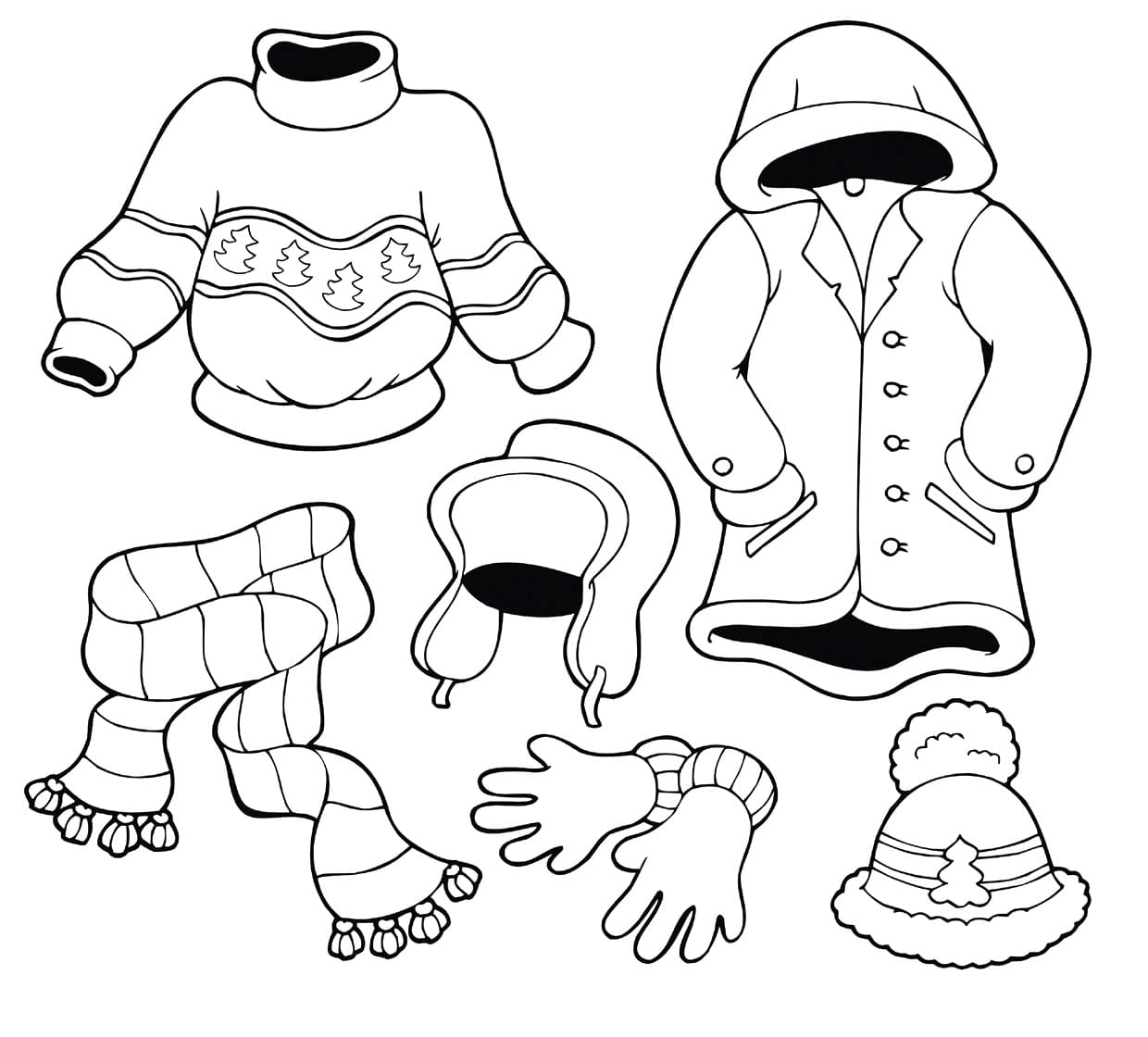 tranh to mau quan ao cho mua dong