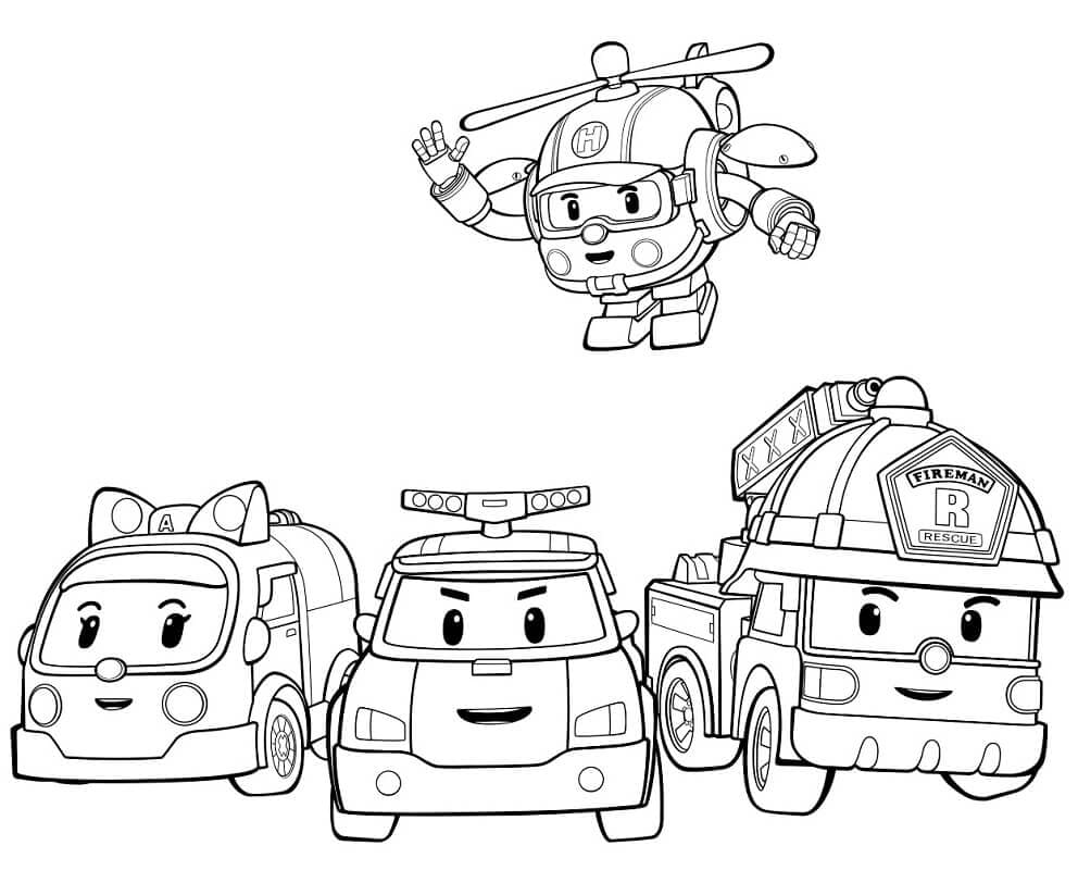 tranh to mau robocar poli 5