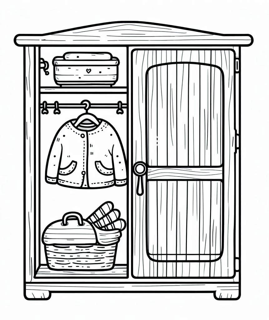 tranh to mau tu quan ao nho