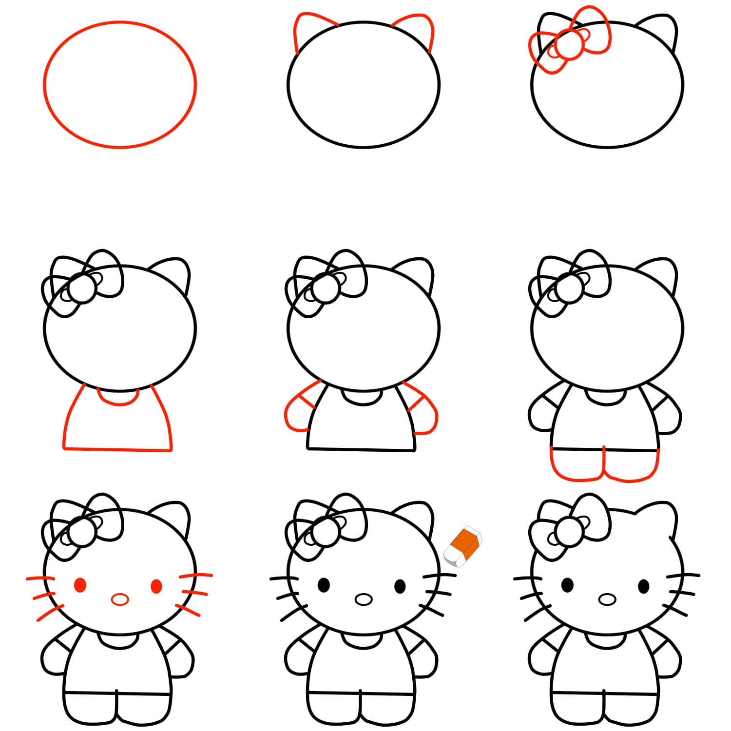 tranh to mau ve hello kitty don gian