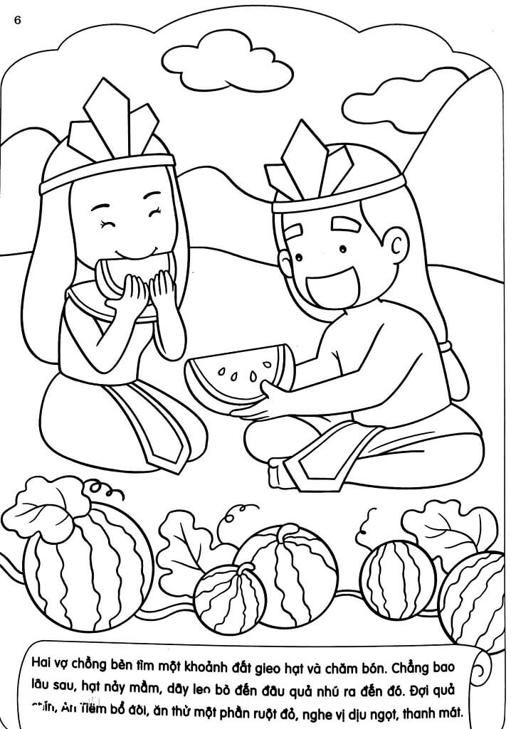 tranh to mau vo chong mai an tiem trong dua hau