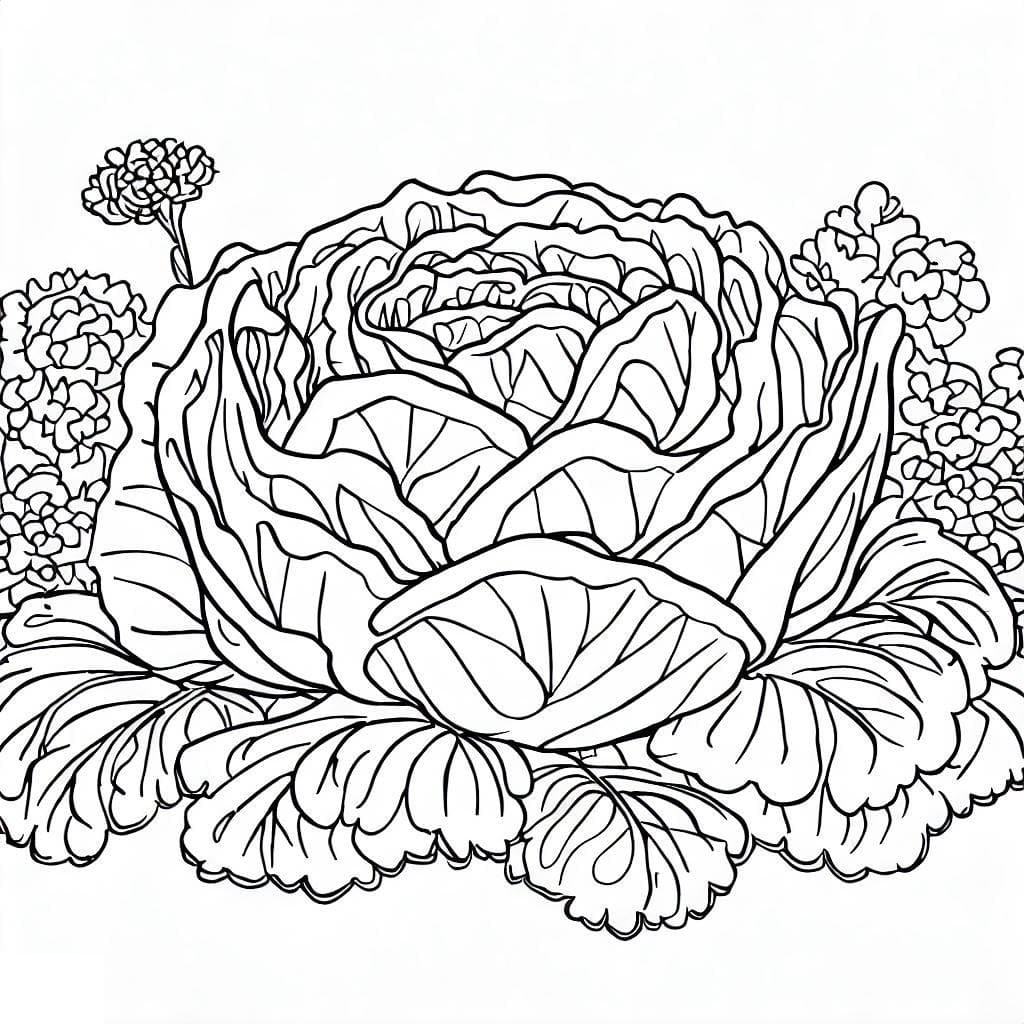 tranh to mau vuon bap cai