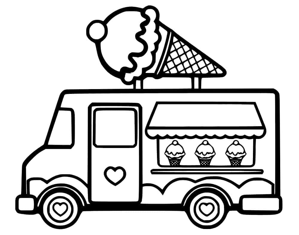 tranh to mau xe ban kem cute 6