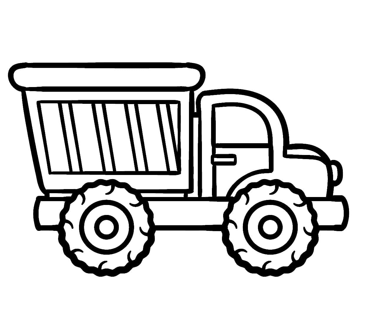 tranh to mau xe ben cute 1