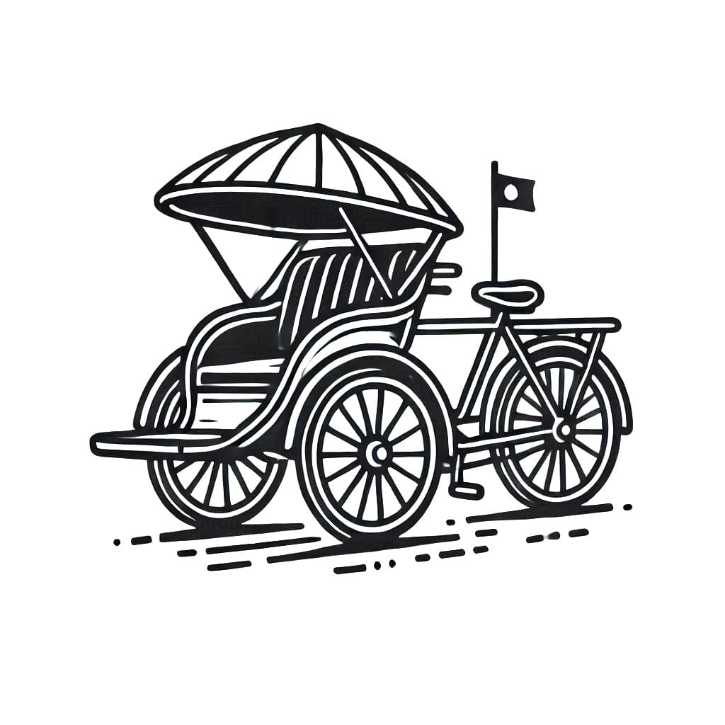 tranh to mau xe xich lo viet nam 5