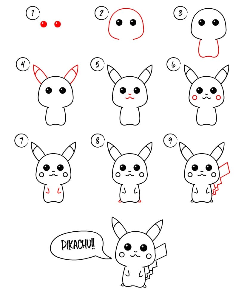 ve pikachu ngo nghinh dang yeu