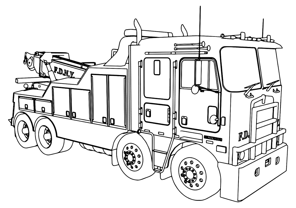 Tranh Tô Màu Xe Cứu Hỏa